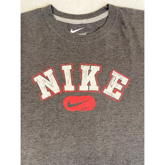 Nike XL Regular Fit T Shirt, Grey, Athletic style logo front. - Picture 4 of 4